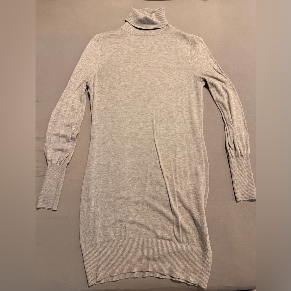 NWOT White House Black Market Heather Gray Sweater Dress